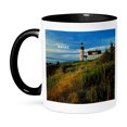 thumbnail image 1 of 3dRose, Quoddy Head Lubec Maine Lighthouse, 15oz Two-Tone Black Mug, 1 of 7