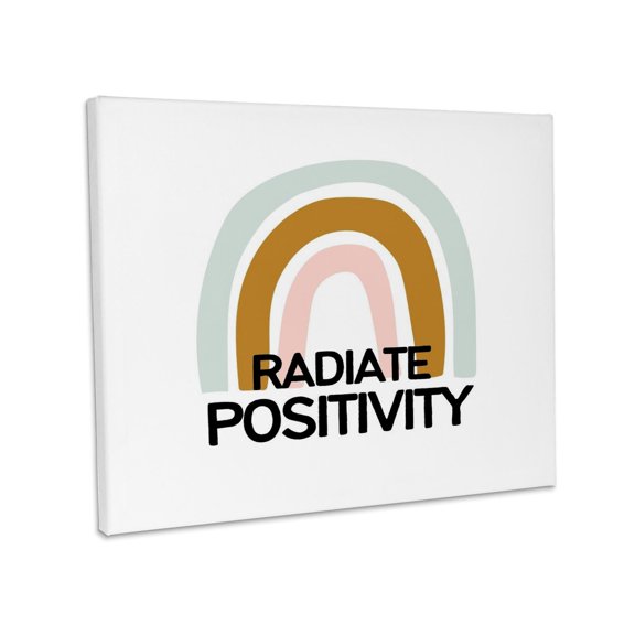 3dRose, Radiate Positivity Quotes About Mental Health Awareness, Museum Grade Canvas Wrap 10x8