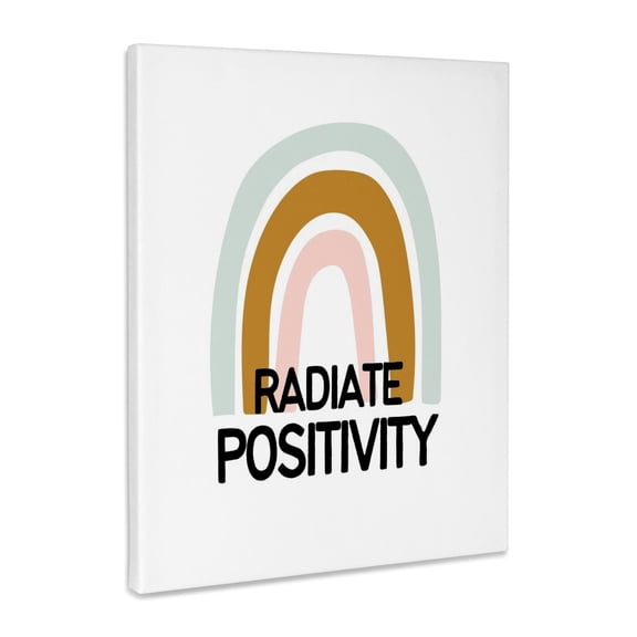 3dRose, Radiate Positivity Quotes About Mental Health Awareness, Museum Grade Canvas Wrap 8x10