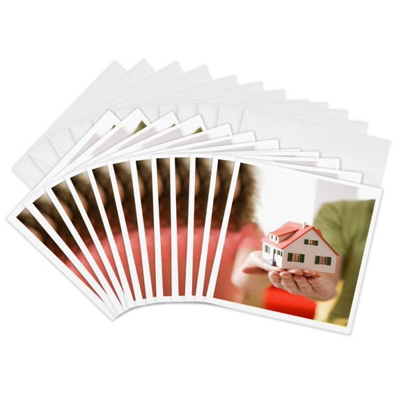 3drose, Real Estate Agents, 12 Greeting Cards with Envelopes