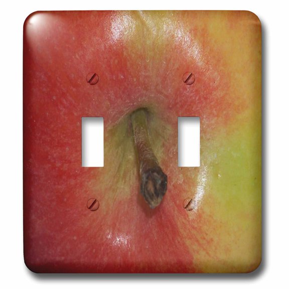 3dRose, Red And Yellow Apple Stem, double toggle switch