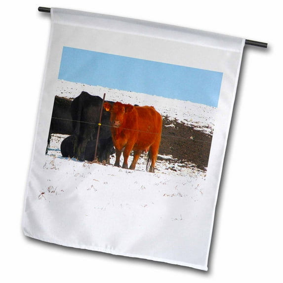 3dRose, Red Cow Standing , 12 x 18 inch Garden Flag