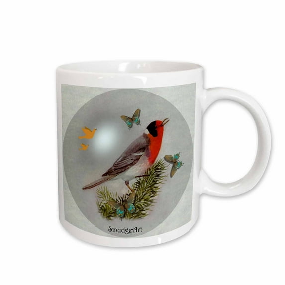 3drose, Red Faced Warbler, 11oz Mug
