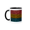 thumbnail image 1 of 3dRose, Red, Gold and Teal Trio of Colors - Inspired Floral Décor, 15oz Two-Tone Black Mug, 1 of 3