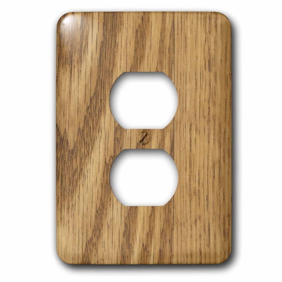 3dRose, Red Oak, 2 plug outlet cover