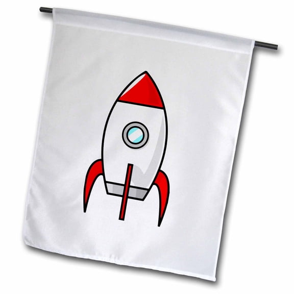 3dRose, Red Rocket, 12 x 18 inch Garden Flag