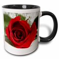 thumbnail image 1 of 3drose, Red Rose, 11oz Two-tone Black Mug, 1 of 6