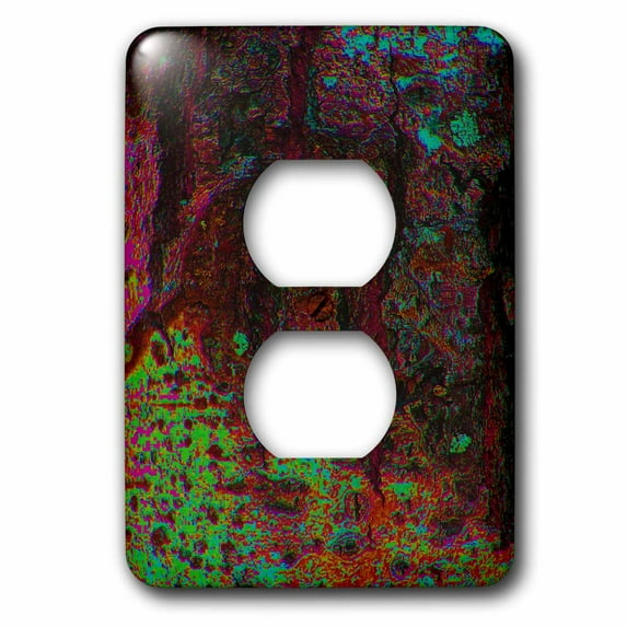 3dRose, Red Rusted Wall, 2 plug outlet cover