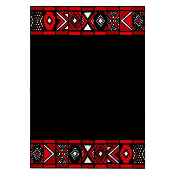 3dRose, Red and Black African Pattern - Art of Africa Inspired by Zulu Beadwork Geometric designs, 22x30 Bath Hand Pool Towel