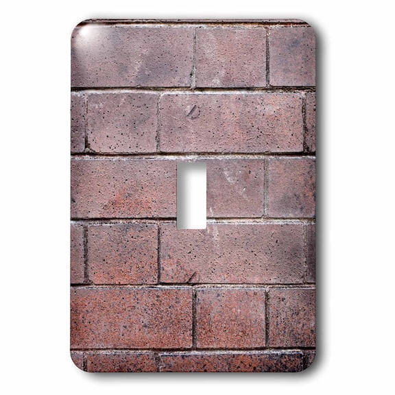 3dRose, Red bricks wall with an regular pattern as a background, single toggle switch