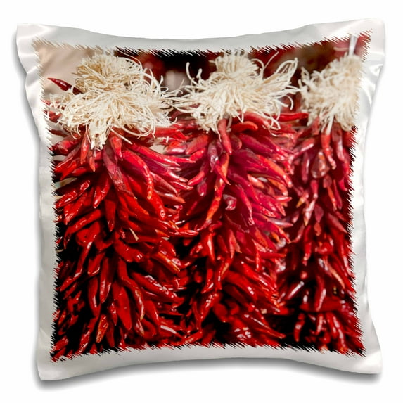 3drose, Red Chili Peppers, Market, Santa Fe, New Mexico - Us32 Cha0046 - Chuck Haney, 16x16 inch Pillow Case