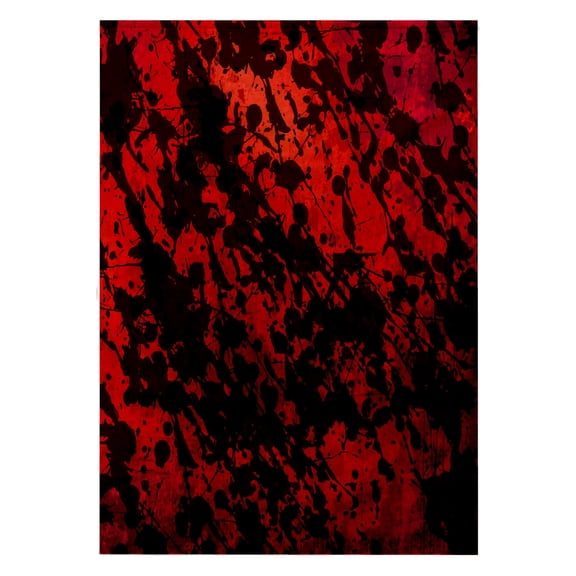 3dRose, Red with Black Ink Splatter, 22x30 Bath Hand Pool Towel