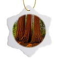 thumbnail image 1 of 3drose, Redwood Monarchs, 3 inch Snowflake Porcelain Ornament, 1 of 7