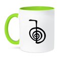 thumbnail image 1 of 3dRose, Reiki power symbol cho ku rei choku rei for protection cleaning clearing energy or boosting healing, 11oz Two-Tone Green Mug, 1 of 3