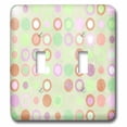thumbnail image 1 of 3dRose, Retro Pastel Polka Dots, double toggle switch, 1 of 1