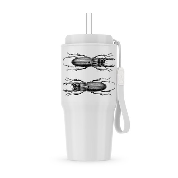 Retro Bug Drawing Black And White, 20oz Tumbler