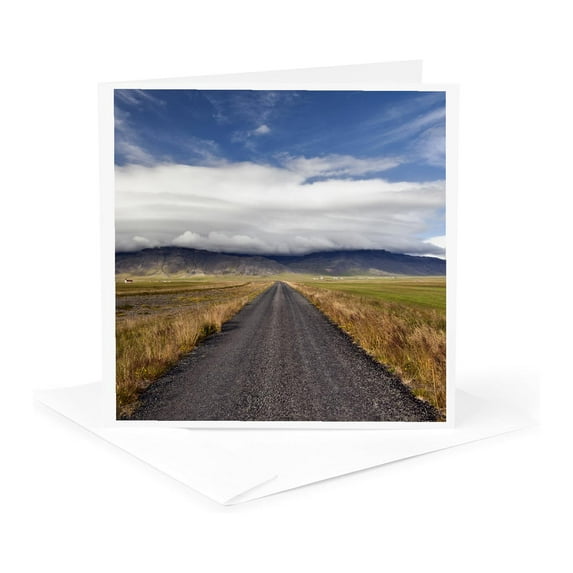 3drose, Road, Path, Snaefellsnes Peninsula, Iceland - Eu14 Aje0120 - Adam Jones, 1 Greeting Card with Envelope