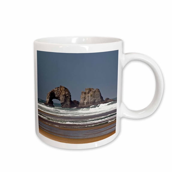 3drose, Rockaway Beach, Twin Rocks, Oregon, Usa - Us38 Jwi0474 - Jamie and Judy Wild, 11oz Mug