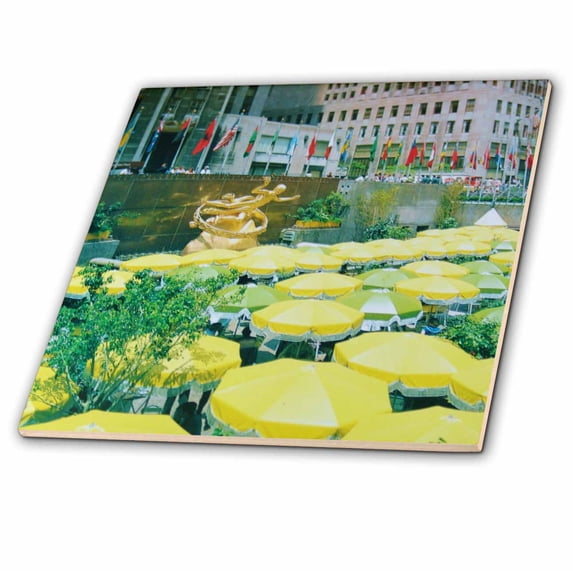 3dRose, Rockefeller Center, 4 Inch Ceramic Tile