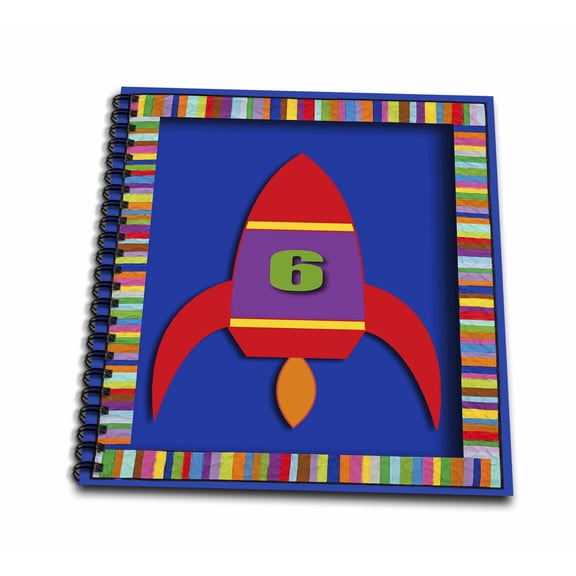 3dRose, Rocket Six, Drawing Book 8 x 8 inch