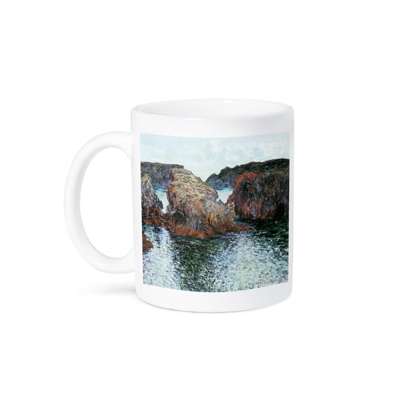 3dRose, Rocks at Belle-Ile by Claude Monet 1886, 15oz Mug