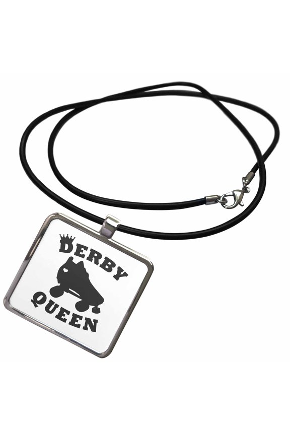 , Roller Derby Queen, Necklace With Rectangle Pendant