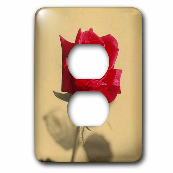 3dRose, Rose Red and Sepia, 2 plug outlet cover
