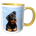 thumbnail image 1 of 3drose, Rottweiler, 15oz Two-tone Yellow Mug, 1 of 6
