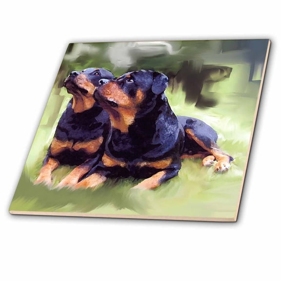 3dRose, Rottweiler, 4 Inch Ceramic Tile