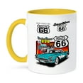 thumbnail image 1 of 3dRose, Route 66, 11oz Two-Tone Yellow Mug, 1 of 7