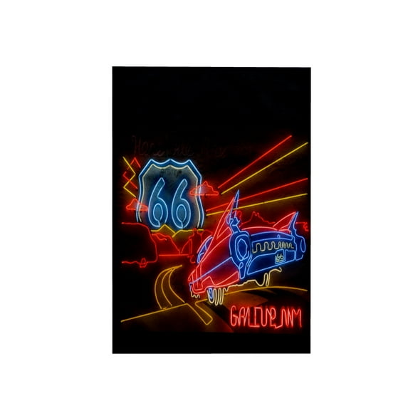 3dRose, Route 66 Neon sign - Gallup Chamber of Commerce - US32 TDR0060 - Trish Drury, 15x22 Hand Towel