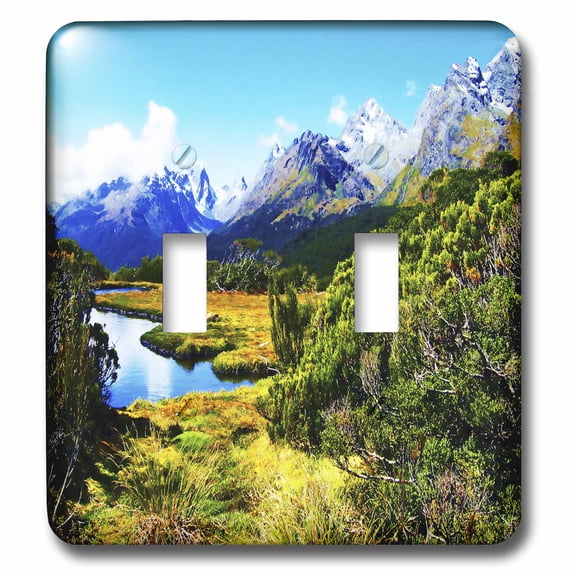 3dRose, Routeburn Track Landscape, double toggle switch