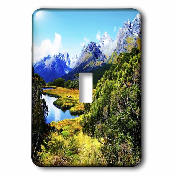 3dRose, Routeburn Track Landscape, single toggle switch