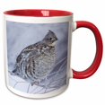 thumbnail image 1 of 3drose, Ruffed Grouse in Cold Winter Weather., 15oz Two-tone Red Mug, 1 of 6