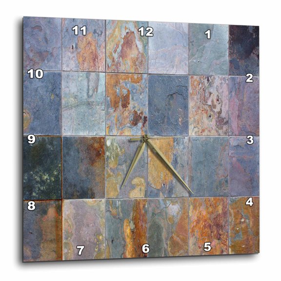 3drose, Rusted Tile, 13x13 Wall Clock