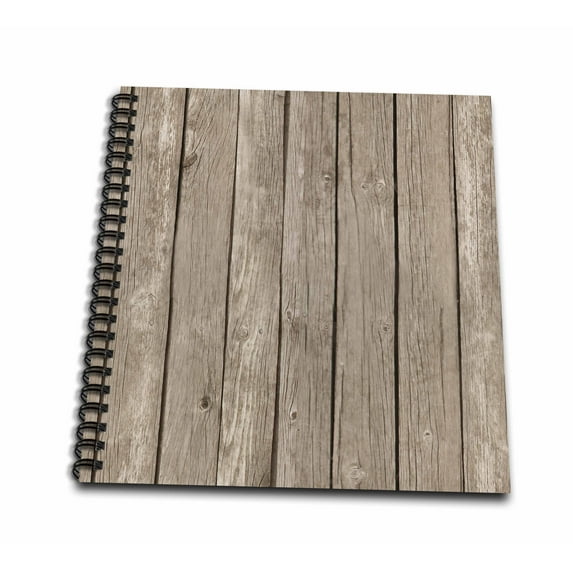 3dRose, Rustic Faux image of Wood, Memory Book 12 x 12 inch