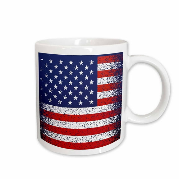 3drose, Rustic Looking American Flag, 15oz Mug