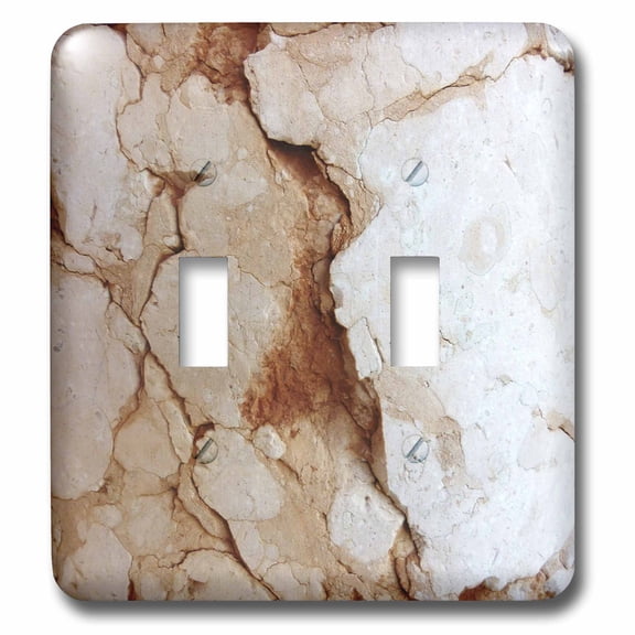 3dRose, Rusty Red and White Stone, double toggle switch
