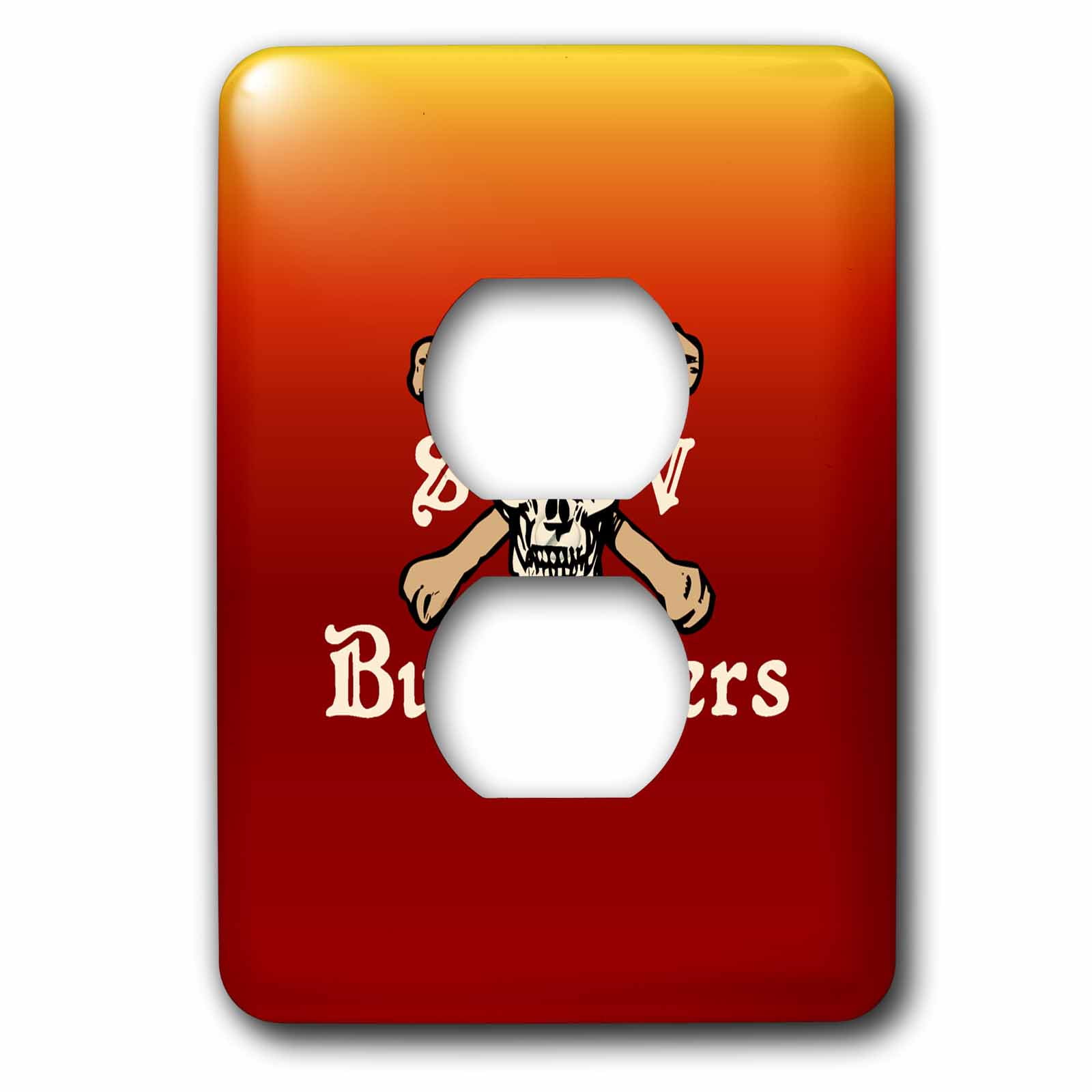 3dRose, SV Buccaneers on Red, 2 plug outlet cover