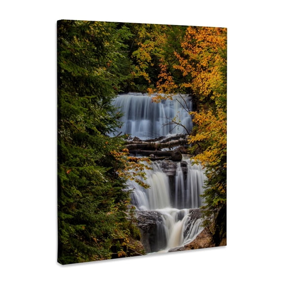 3dRose, Sable Falls in autumn in Pictured Rocks National Lakeshore, Michigan, Museum Grade Canvas Wrap 11x14