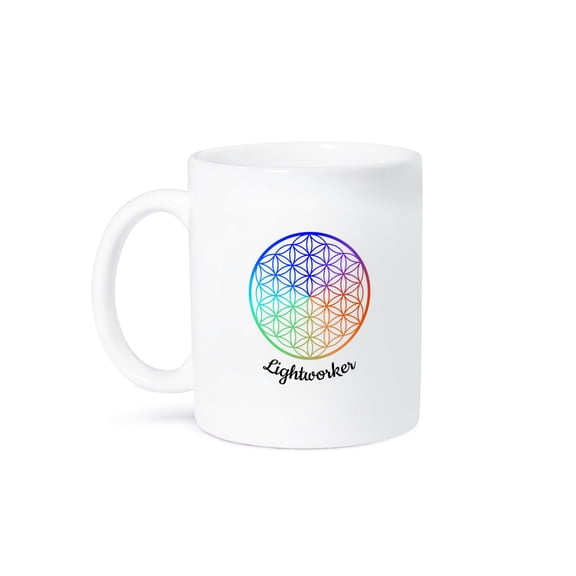 3dRose, Sacred Geometry Universal Pattern Symbol Lightworker, 11oz Mug