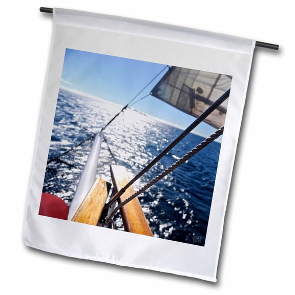 3dRose, Sailing in the Galapagos, 12 x 18 inch Garden Flag