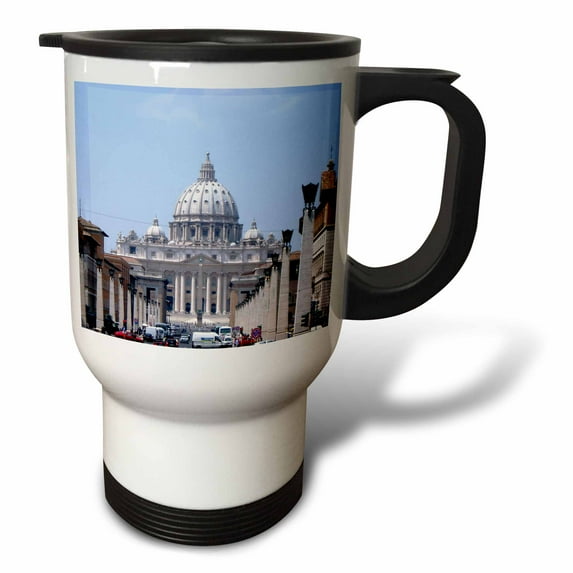 3drose, Saint Peters the Vatican, 14oz Stainless Steel Travel Mug