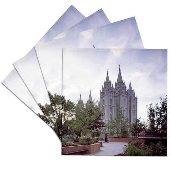 3dRose, Salt Lake Temple of The Church of Jesus Christ of Latter-day Saints, Set of 4 Ceramic Tile Coasters