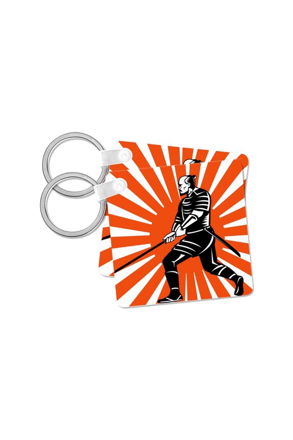 , Samurai Warrior, set of 2 Key Chains
