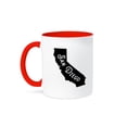 thumbnail image 1 of 3dRose, San Diego vintage letters inside silhouette of California, 15oz Two-Tone Red Mug, 1 of 3
