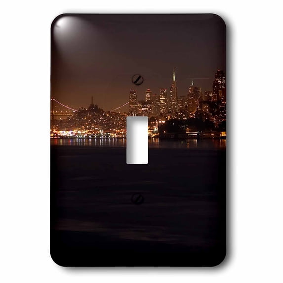 3dRose, San Francisco Skyline at Night, single toggle switch