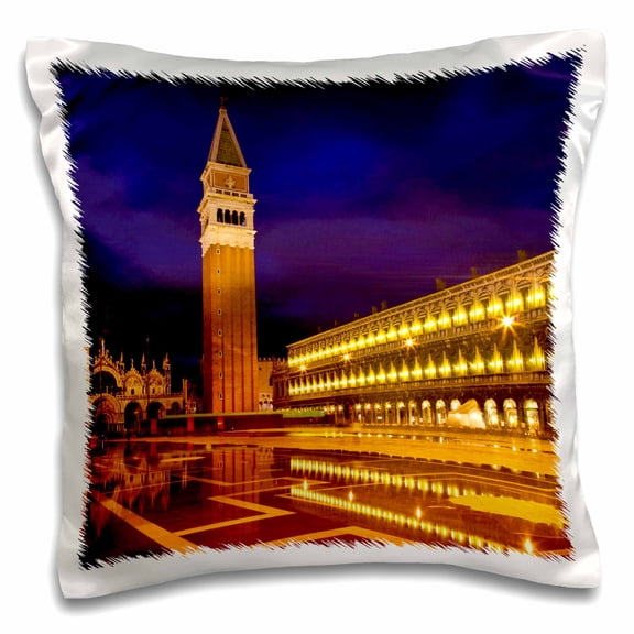 3dRose, San Marcos Square, Venice, Italy - EU16 TEG0375 - Terry Eggers, 16x16 inch Pillow Case