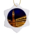 thumbnail image 1 of 3drose, San Marcos Square, Venice, Italy - Eu16 Teg0375 - Terry Eggers, 3 inch Snowflake Porcelain Ornament, 1 of 7