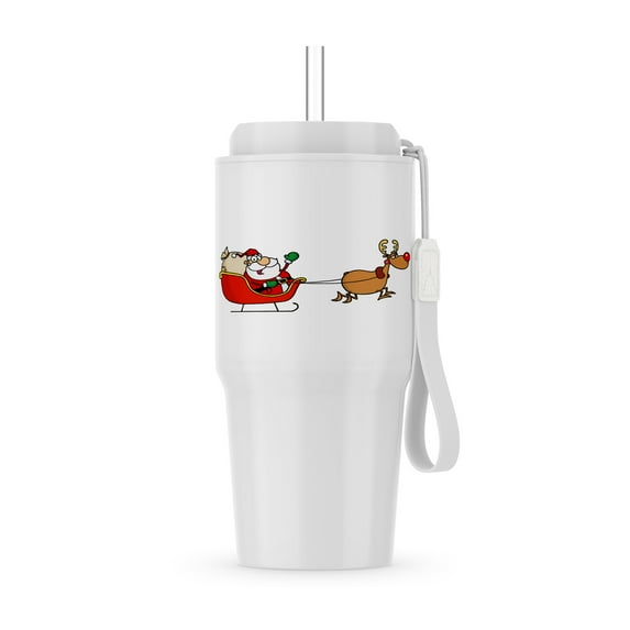 Santa And Rudolph The Rednosed Reindeer , 20oz Tumbler